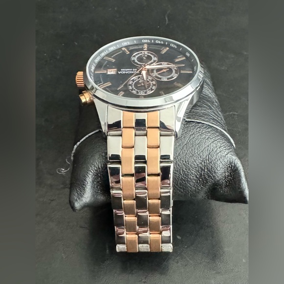 SEKONDA - Sports Chronograph Watch | Two Tone Case & Stainless Steel Navy Dial - Picture 2 of 7